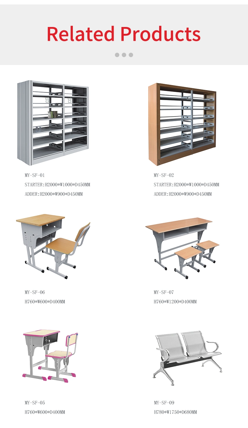 Metal Scool Furniture Single Side Bookcase/Rack Steel Bookshelf