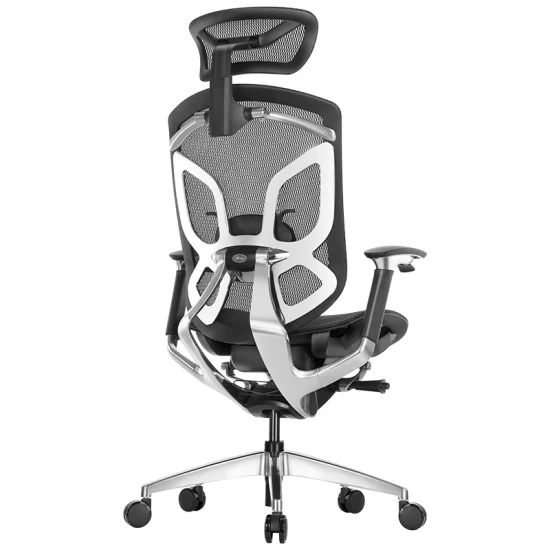 Ergonomischer Netz-Bürostuhl mit hoher Rückenlehne und einzigartigem Design mit 3D-verstellbarer Kopfstütze
