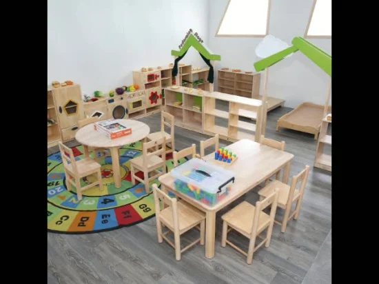 Großhandel China Factory Kinder Kindergarten Kinderstuhlmöbel, Babyholzmöbel, Vorschultische und -stühle, Schülerklassenzimmerstuhlmöbel