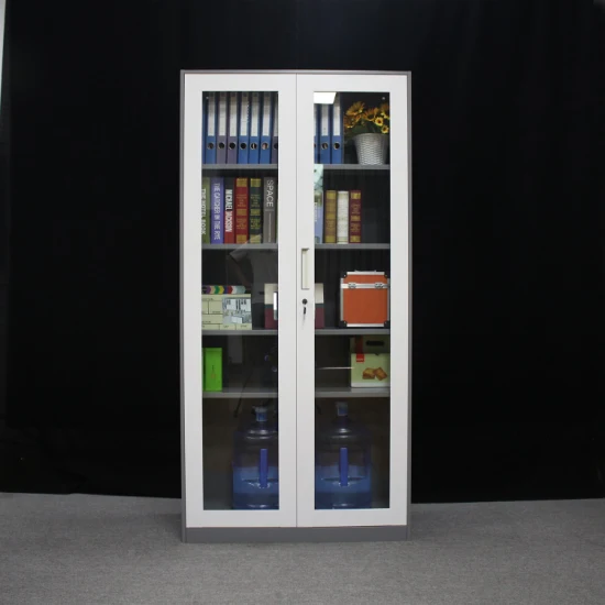 Füllschränke für Büchermöbel, Glastüren, Stahl, maßgeschneiderter Aktenschrank für Schulbüros